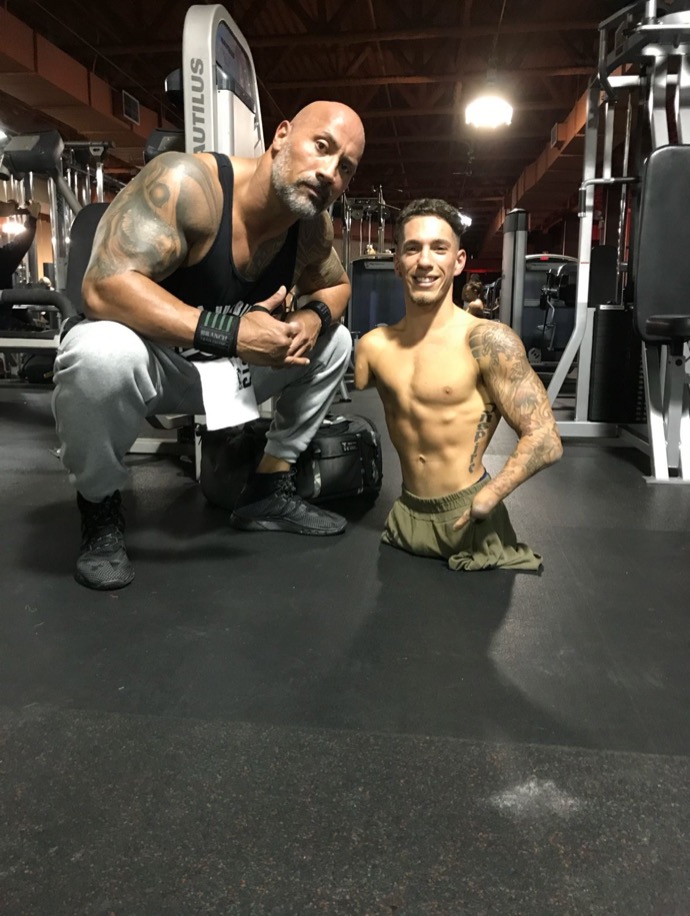Nick Santonastasso with Dwayne Johnson