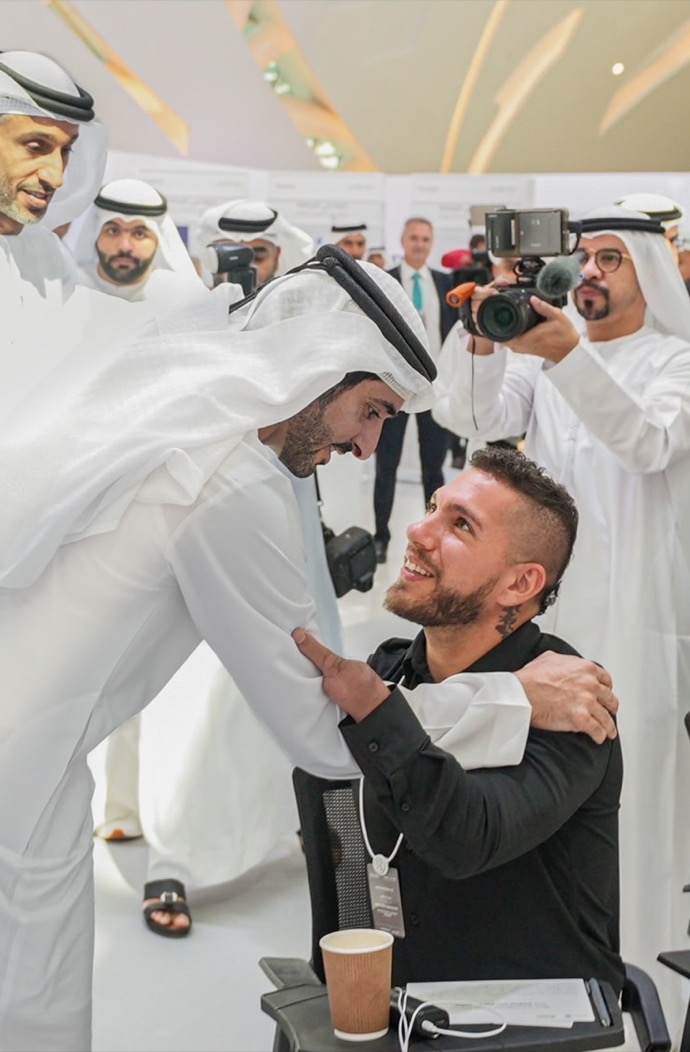 Nick Santonastasso with Crown Prince of Dubai H.H. Sheikh Hamdan bin Mohammed bin Rashid Al Maktoum