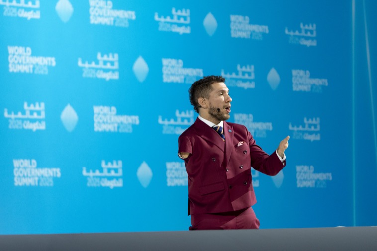 Nick Santonastasso speaking at World Governments Summit